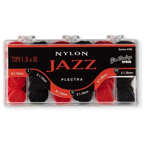 Коробка медиаторов, 144шт Dunlop 4700 Nylon Jazz Display