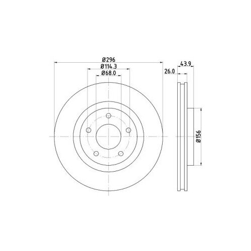 фото Диск тормозной nissan qashqai 07-/x-trail 07-/renault koleos 08- передний вент., hella pagid, 8dd 355 114-601