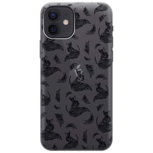 Силиконовый чехол на Apple iPhone 12 / 12 Pro / Эпл Айфон 12 / 12 Про с рисунком Foxes and feathers силиконовый чехол на apple iphone 12 12 pro эпл айфон 12 12 про с рисунком foxes and feathers