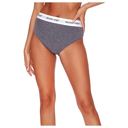 фото Doctor nap трусы слипы высокой посадки с широкой резинкой, размер xl, серый