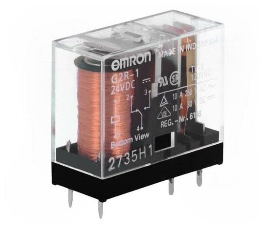 Реле OMRON G2R-1 24VDC электромагнитное SPDT Uобмотки 24ВDC 10 A/250ВAC 1шт
