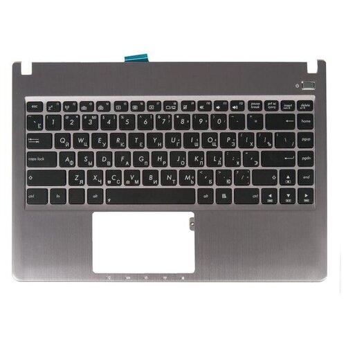 Клавиатура (топ-панель) для ноутбука Asus U47 черная с серебристым топкейсом и подсветкой клавиатура топ панель для ноутбука asus tp501 черная с серебристым топкейсом