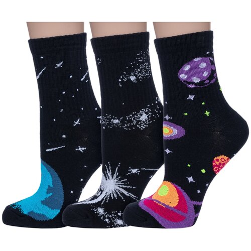 фото Комплект из 3 пар детских носков носкофф (алсу) микс 1, размер 20-22