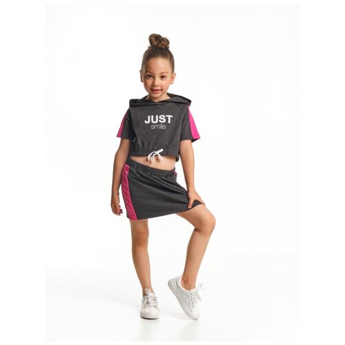 Комплект одежды для девочек Mini Maxi, модель 7149/7150, цвет черный/малиновый, размер 104