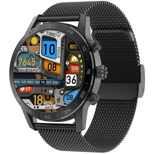 фото Часы smart watch garsline kk70 черная сталь