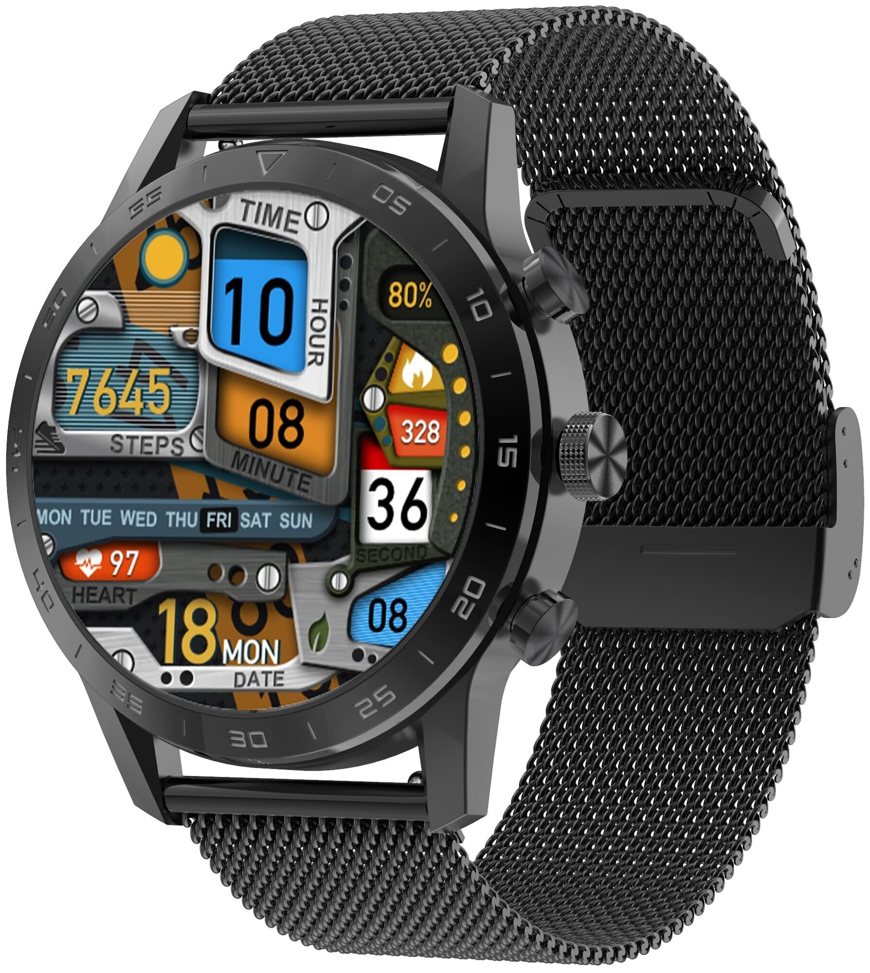 Часы Smart Watch GARSline KK70 черная сталь