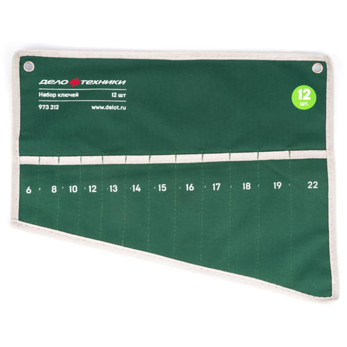 Раскладка Дело Техники 973 212, зеленый набор комбинированных ключей дело техники 511123 12 предм серебристый
