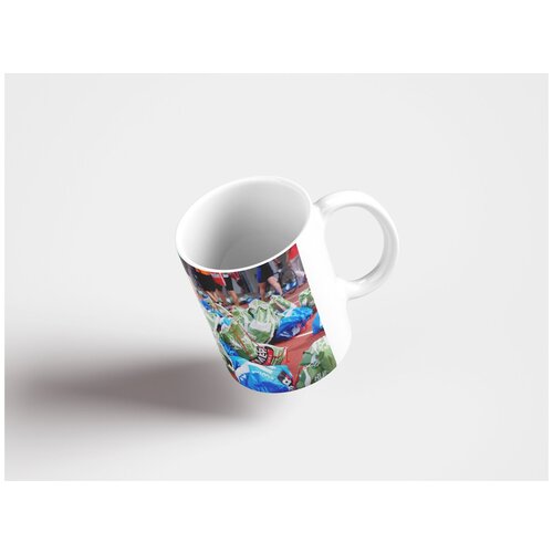 фото Кружка "полиэтиленовый пакет, спортивное событие, багаж мешок 320 мл. белая" lotsprints