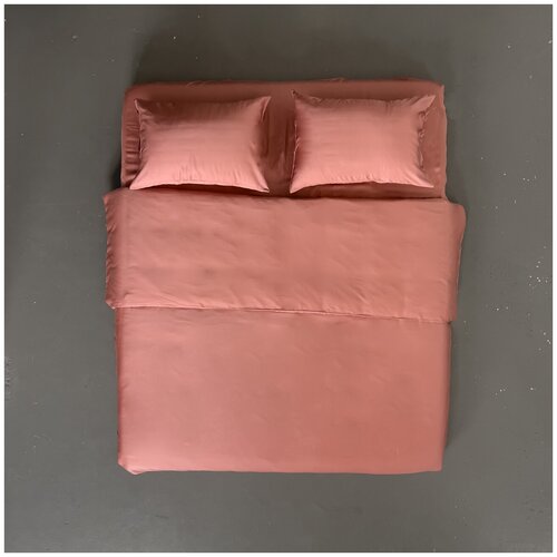 Постельное белье из тенселя, розовый, двуспальный, наволочки 50х70 см