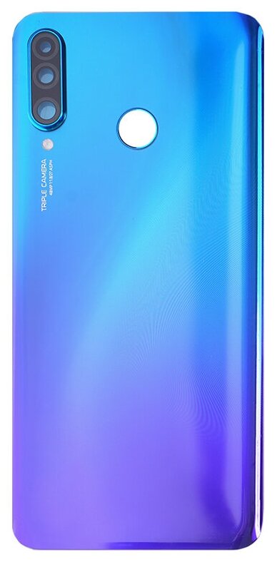 Задняя крышка для Huawei Honor 20 Lite (синяя) (premium)