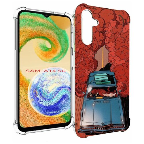 чехол mypads машина мчится с дымком для samsung galaxy xcover pro 2 задняя панель накладка бампер Чехол MyPads машина мчится с дымком для Samsung Galaxy A14 4G/ 5G задняя-панель-накладка-бампер