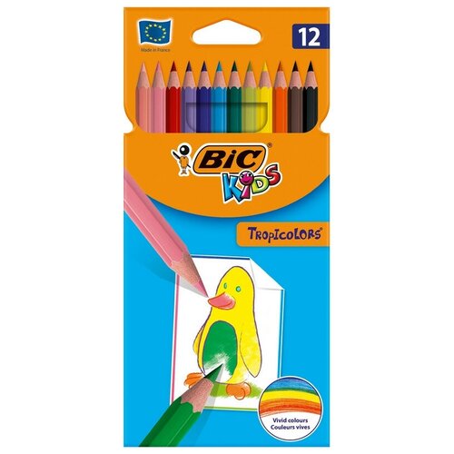 Карандаши цветные 12цв 6-гран Bic Tropicolors 832566, 1 наб.