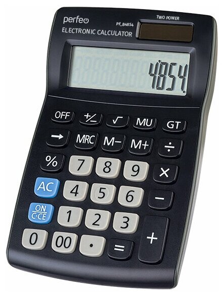 Калькулятор Perfeo PF_B4854, бухгалтерский, 12-разр, черный