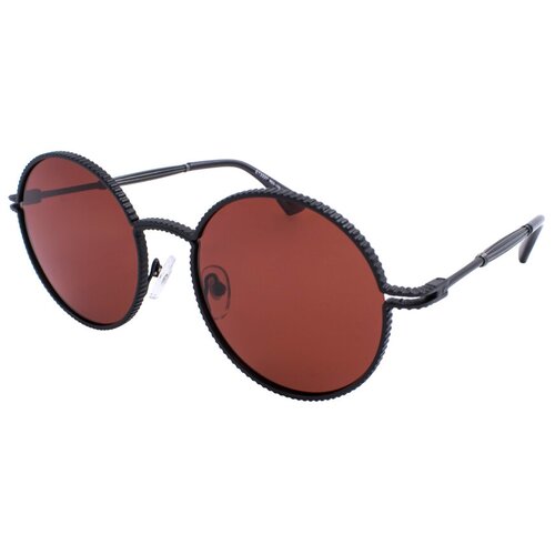 Солнцезащитные очки Eternal ET3337, круглые, оправа: металл, поляризационные, с защитой от УФ, черный