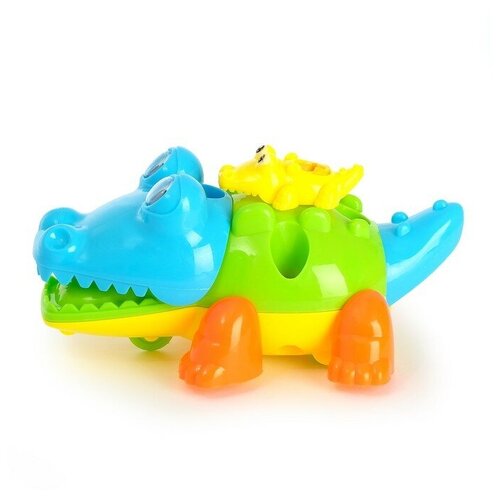 фото Пк кидс тойз дв конструктор для малышей «крокодильчик», 9 деталей, цвета микс