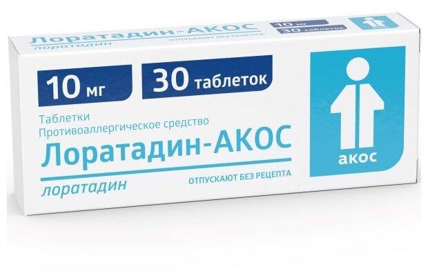 Лоратадин-АКОС таб., 10 мг, 30 шт.