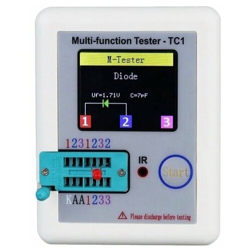 esr meter mega328 transistor tester digital v2 68 esr t4 diode triode capacitance mos pnp npn lcr 12864 lcd screen tester Многофункциональный измеритель Tester-TC1 (RLC, ESR, транзисторы)