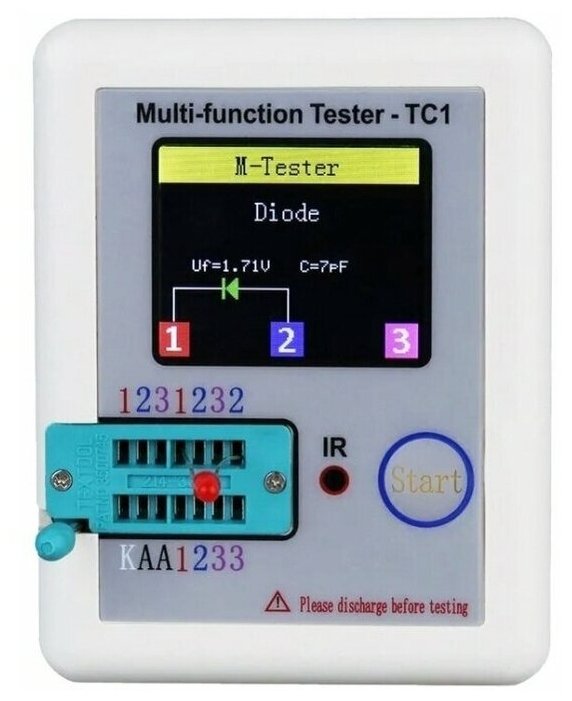 Многофункциональный измеритель Tester-TC1 (RLC ESR транзисторы)