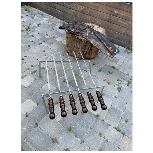 Набор шампуров с деревянными ручками Тюльпан в чехле шампура с деревянными ручками в чехле набор шампуров охотник