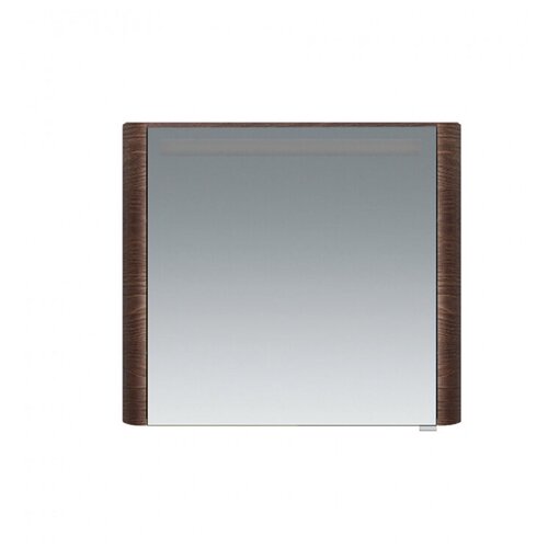фото M30mcl0801tf sensation, зеркало, зеркальный шкаф, левый, 80 см, с подсветкой, табачный дуб, текстур am.pm