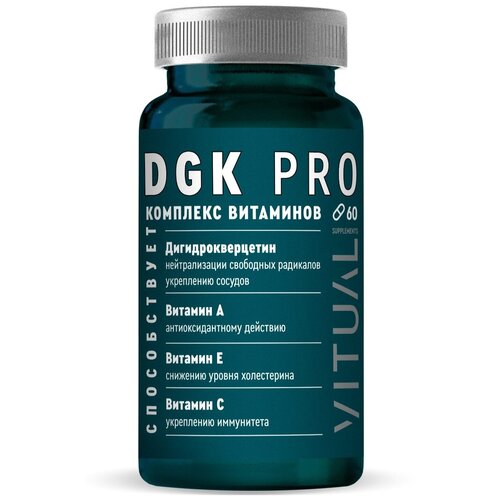 Антиоксиданты Vitual Laboratories DGK Pro / Дигидрокверцетин с А, С, Е 60 капсул
