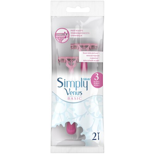 Venus Simply 3 бритвенный станок, 2 шт. venus simply 3 бритвенный станок 4 шт