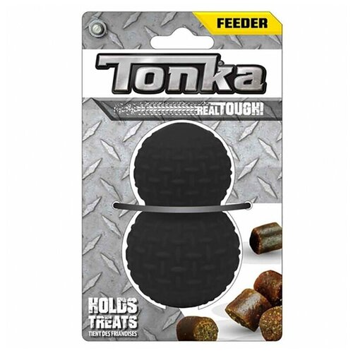 Игрушка-дозатор для собак Tonka для лакомств рифленый, черный 8,9 см