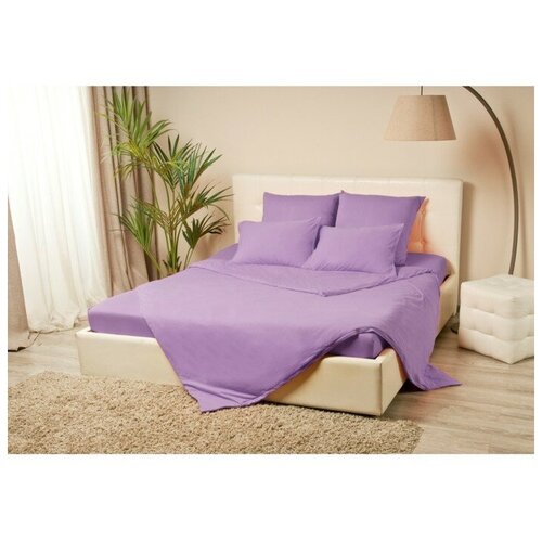 фото Простыня на резинке «купу-купу», 90х200х20 см, сиреневый, трикотаж kupu-kupu