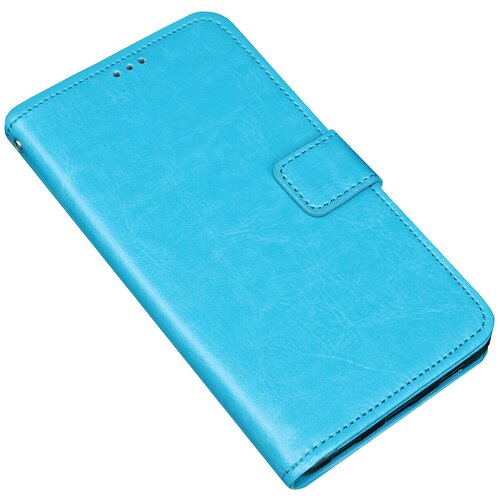 фото Чехол-книжка mypads для samsung galaxy a70 / a70s sm-a705f (2019) из качественной импортной кожи с подставкой застежкой и визитницей голубой