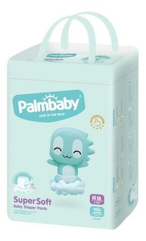 Подгузники-трусики ЭлараKIDS Palmbaby Premium (6-11 кг), 58шт