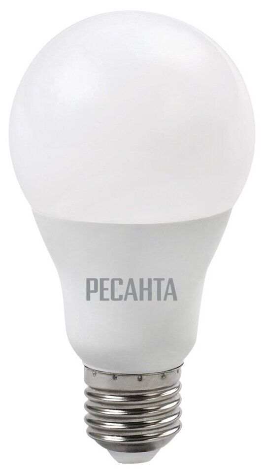 Лампа светодиодная 15W LL-R-A65-15W-230-4K-E27 груша нейтральный (10) РЕСАНТА