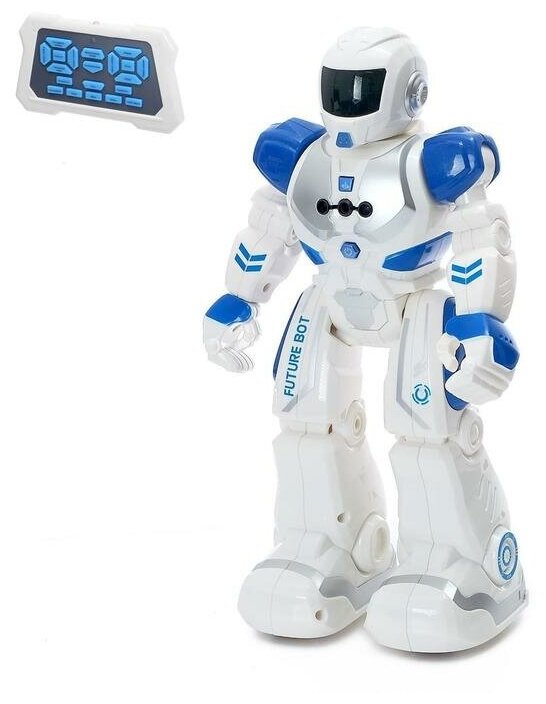 Робот радиоуправляемый «Смарт бот», ходит, свет и звук, русский чип, цвет синий