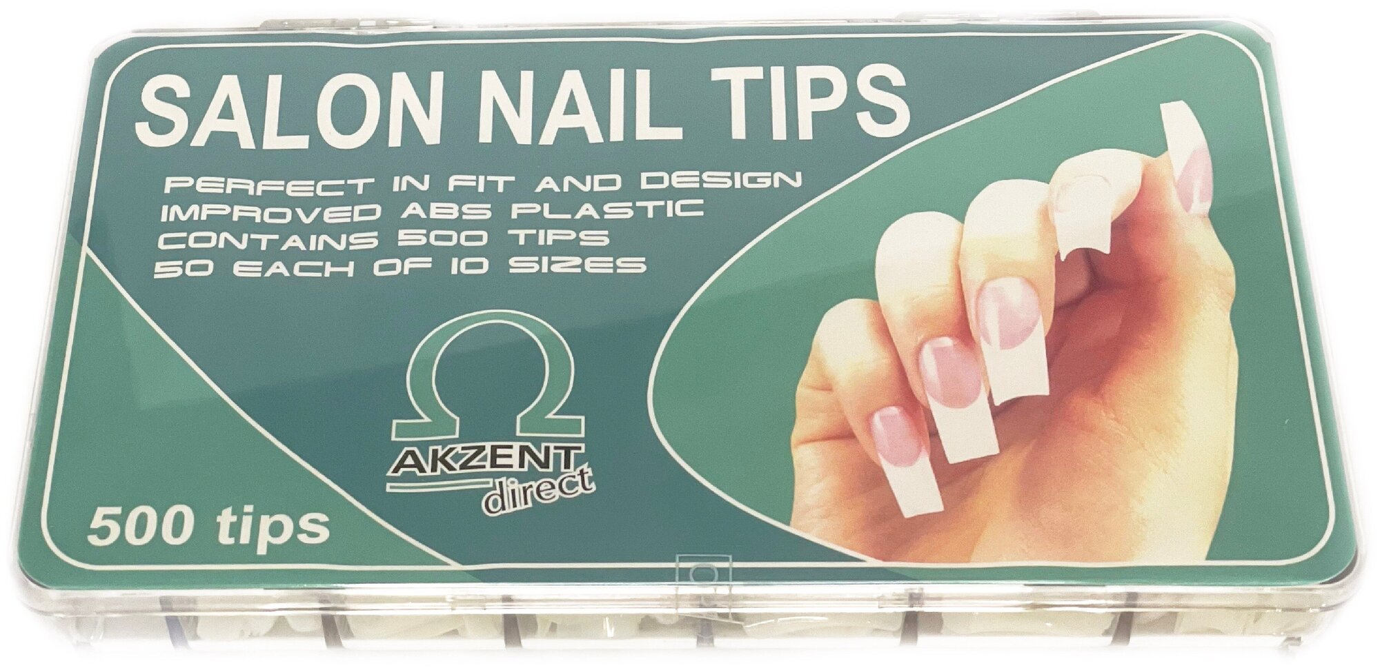 Akzent Direct Salon Nail Tips Box, 500 шт