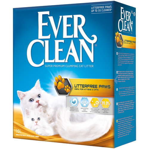 Ever Clean Litter free Paws комкующийся наполнитель для идеально чистых лап д/кошек (10 л)
