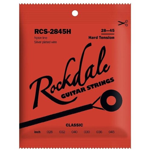 Струны для классической гитары Rockdale RCS-2845H rockdale rcs 2845h струны для классической гитары сильное натяжение нейлон посеребрённая оплётка