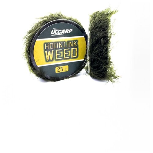 поводковый материал без оболочки ukcarp soft braid hooklink 50м 9 1кг 20lb Поводковый материал UKCARP Hooklink Weed 5м 25lb (seaweed)