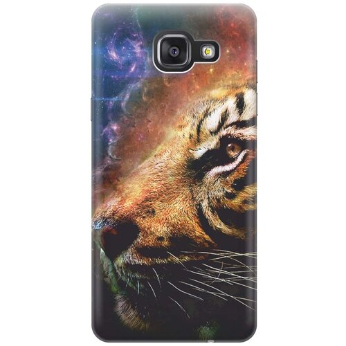 Ультратонкий силиконовый чехол-накладка для Samsung Galaxy A3 (2016) с принтом Космический тигр ультратонкий силиконовый чехол накладка для samsung galaxy a3 2016 с принтом леопард