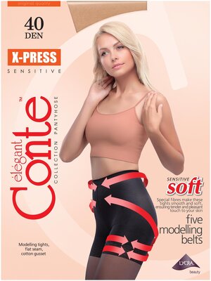 Колготки Conte elegant X-Press, 40 den, размер 4, черный — купить в  интернет-магазине по низкой цене на Яндекс Маркете