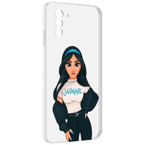 Чехол MyPads жасмин-в-джинсах женский для UleFone Note 12 / Note 12P задняя-панель-накладка-бампер