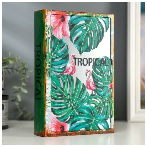 Шкатулка-книга дерево кожзам 