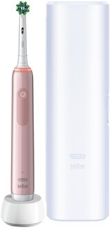 Электрическая зубная щетка Oral-B Pro 3 3500 + Дорожный футляр, черный — купить в интернет-магазине по низкой цене на Яндекс Маркете