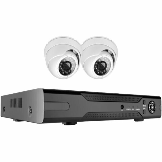 Комплект видеонаблюдения Ginzzu HK-429N,4ch, 5MP, HDMI,2купол кам 5.0Mp, IR20м