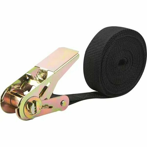 Ремень-стяжка с фиксатором-трещоткой Standers 25х5000 мм полипропилен цвет чёрный 902₽