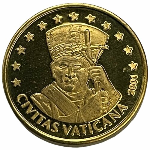 Ватикан 20 евроцентов 2001 г. (Карта Европы) Specimen (Проба) (Proof)