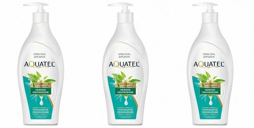 AQUATEL гель-крем для душа глубокое увлажнение 500гр, 3 уп.