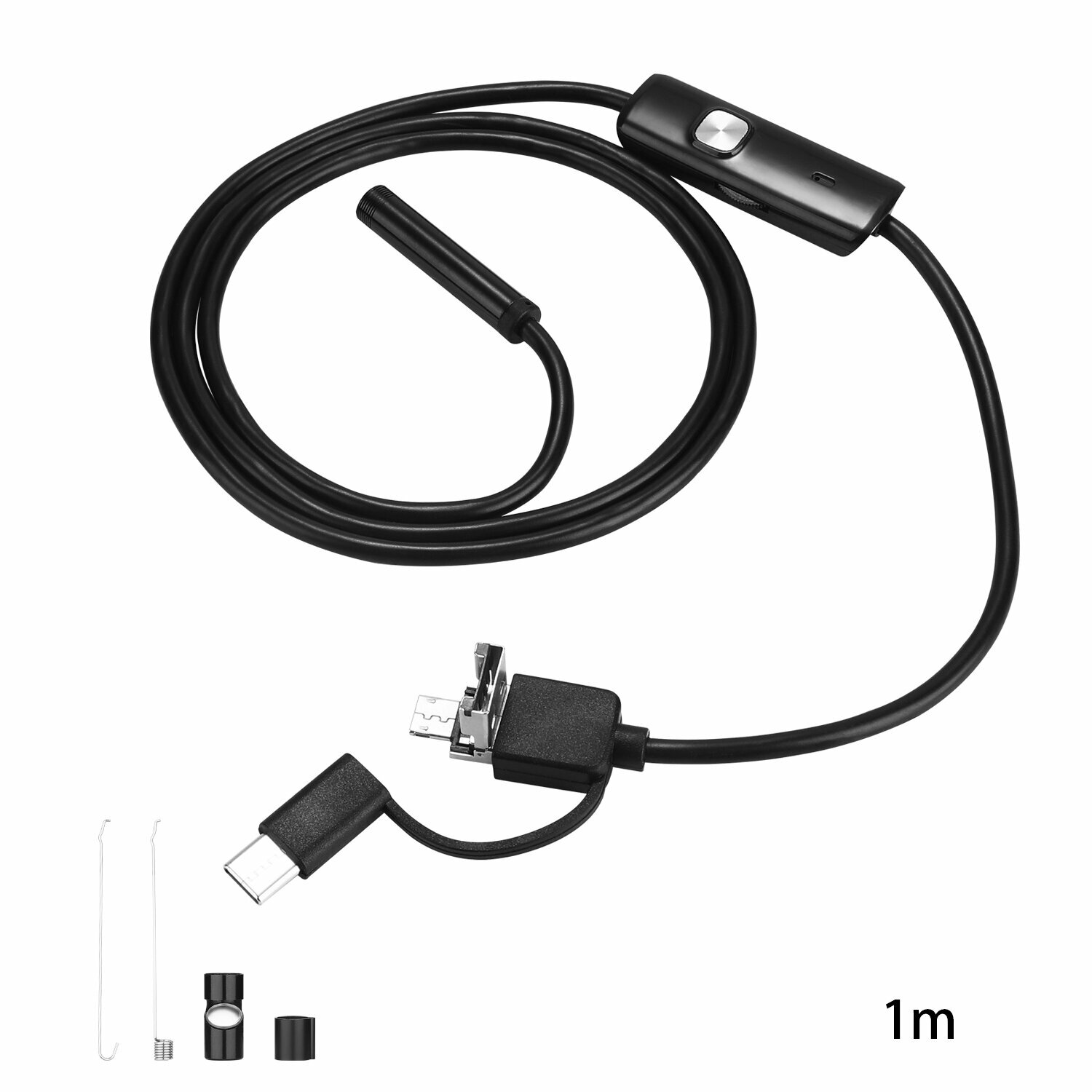 Водонепроницаемый эндоскоп 1м (Micro USB, USB, Type-C) DEKO WEC-1