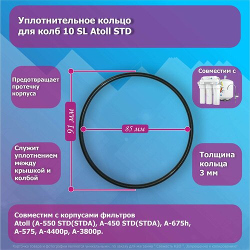 Уплотнительное кольцо для колб 10 SL Atoll STD