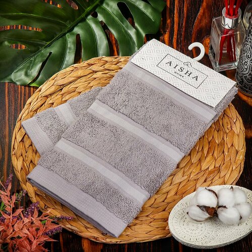 Полотенце банное 50х70 см, 100%хл, 400 г/м2, Инфинити, св-сер, Узб-н, 531065070