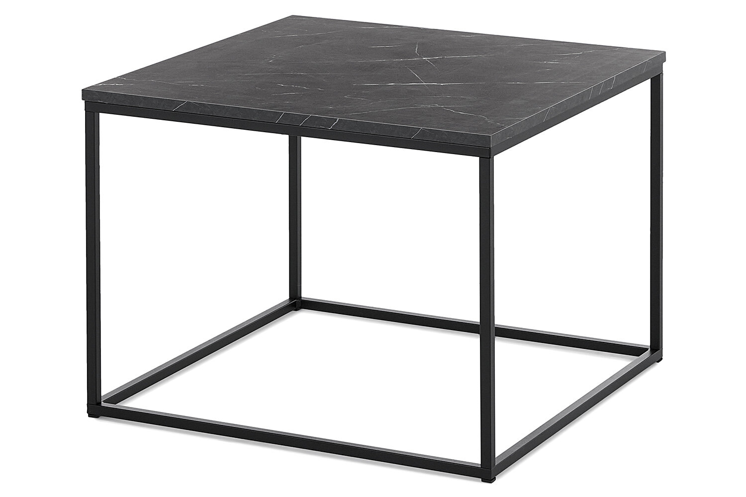Журнальный стол Фиеста-1, чёрный мрамор/чёрный