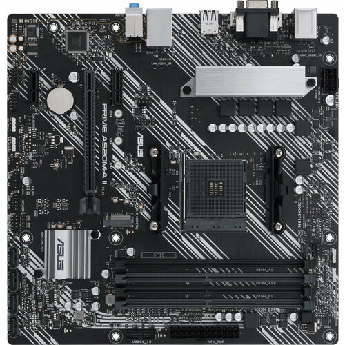 ASUS PRIME A520M-A II/CSM, Socket AM4, A520, 4*DDR4, D-Sub+DP+HDMI, SATA3 + RAID, Audio, Gb LAN, USB 3.2*5, USB 2.0*4, COM*1 header (w/o cable), mATX материнская плата asus prime a520m a ii csm